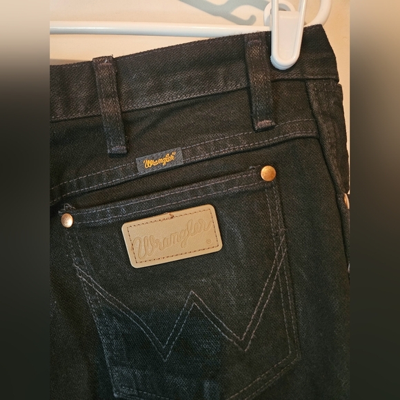 💙wrangler Cowboy Boot Cut Fit jeans men 38× 34🩵💚 - Picture 2 of 6